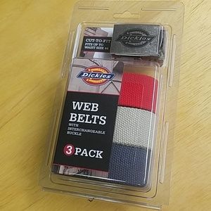 🏷*NEW* Dickies 3 Pack Web Belts🏷